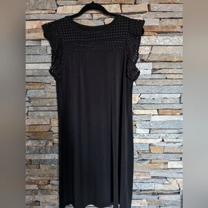 Michael Kors Black Mesh Detail Top